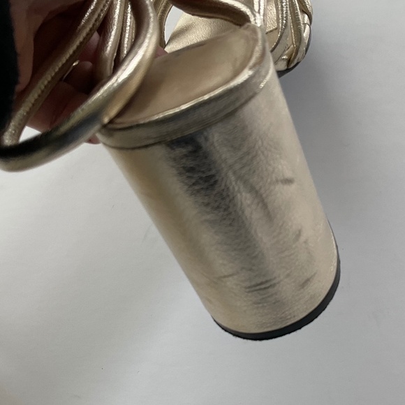 FREE PEOPLE Colette Cinched Heels Sandals Champagne Size EU 40 - Picture 13 of 13